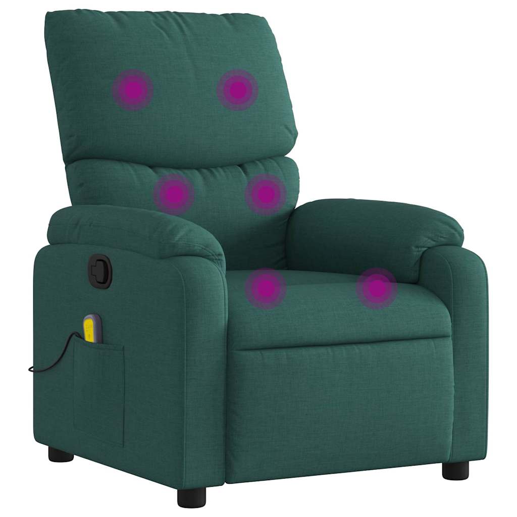 Massage Recliner Chair Dark Green