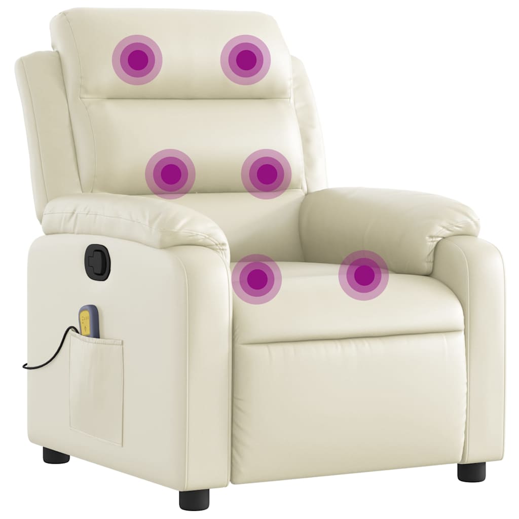 Massage Recliner Chair Cream