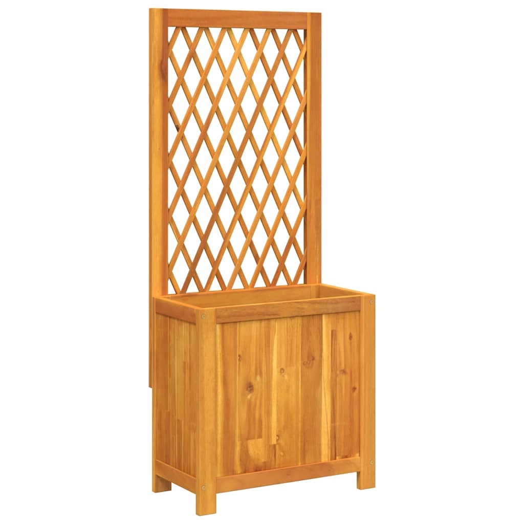 Planter Brown Solid Acacia wood Medium Planters Planter