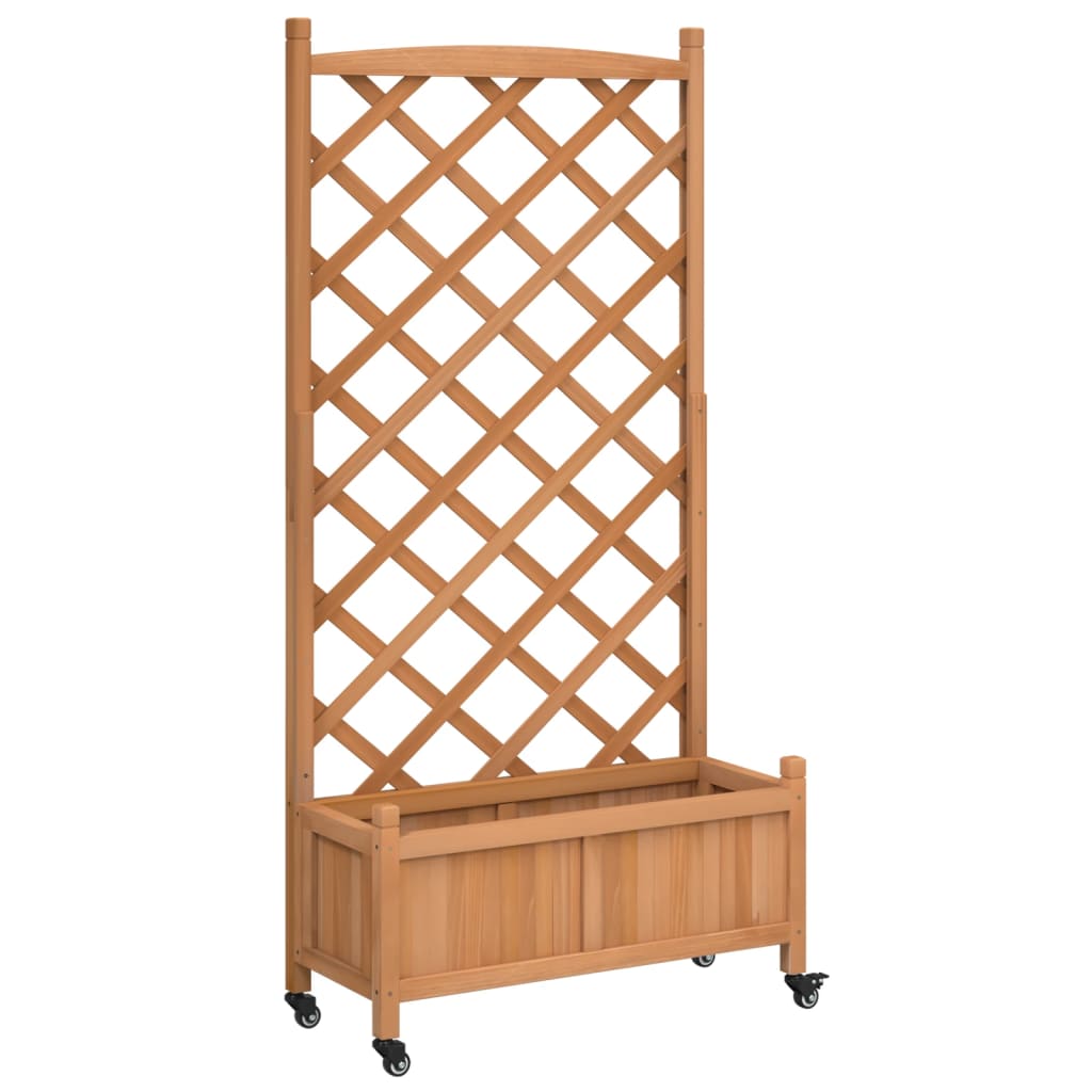 Planter Brown Solid fir wood, iron Large Planters Planter