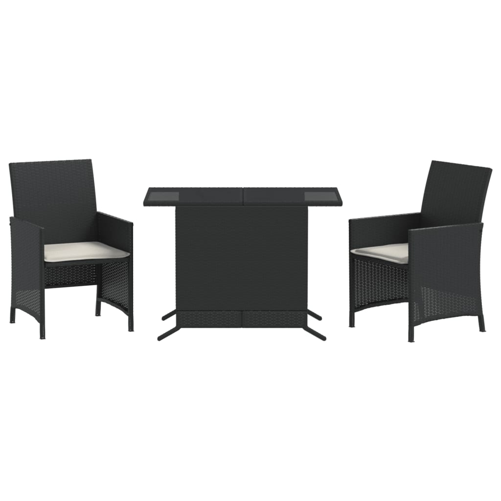 Bistro Set Black, Cream White