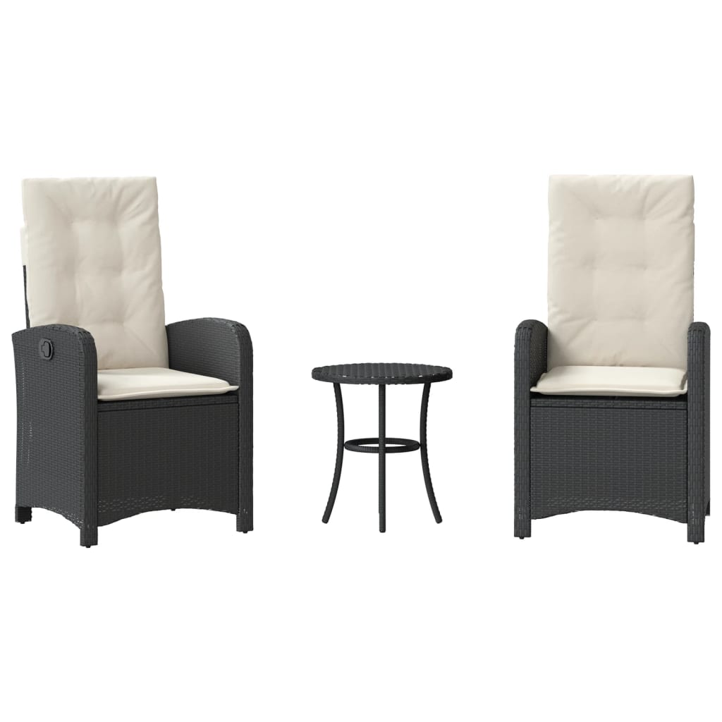 Bistro Set Black and Cream