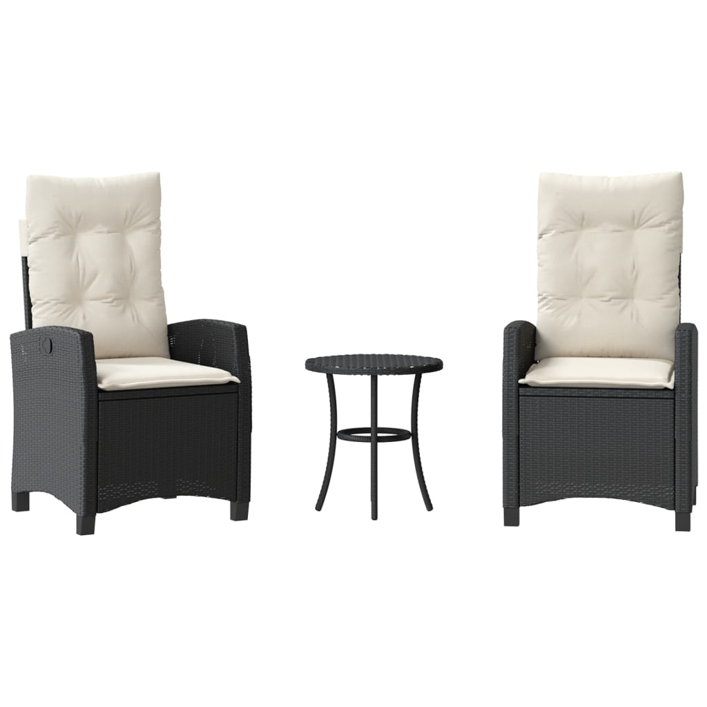 Bistro Set Black, Cream White