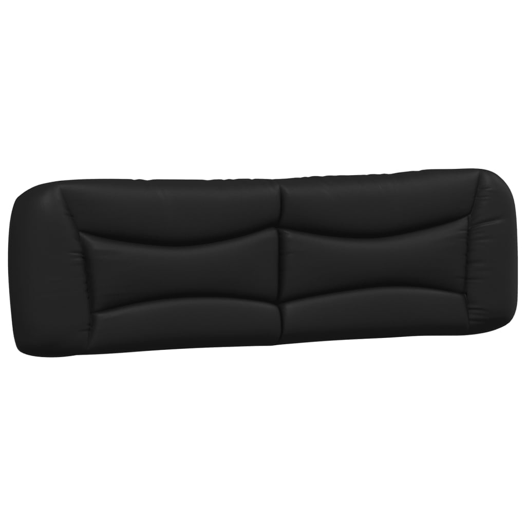 Headboard Cushion Black Faux leather, PP fiber King Size