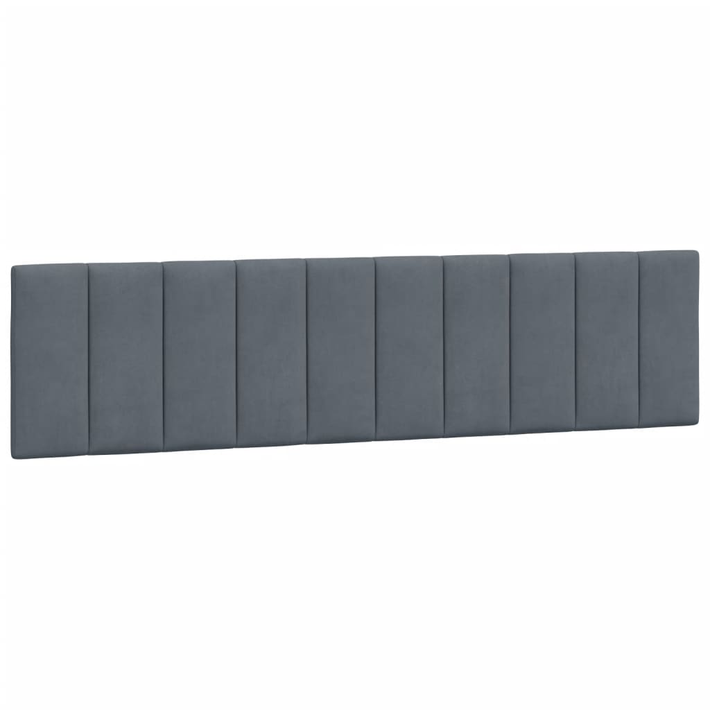 Headboard Cushion Dark grey Velvet (100% polyester) 76.0 in wide
