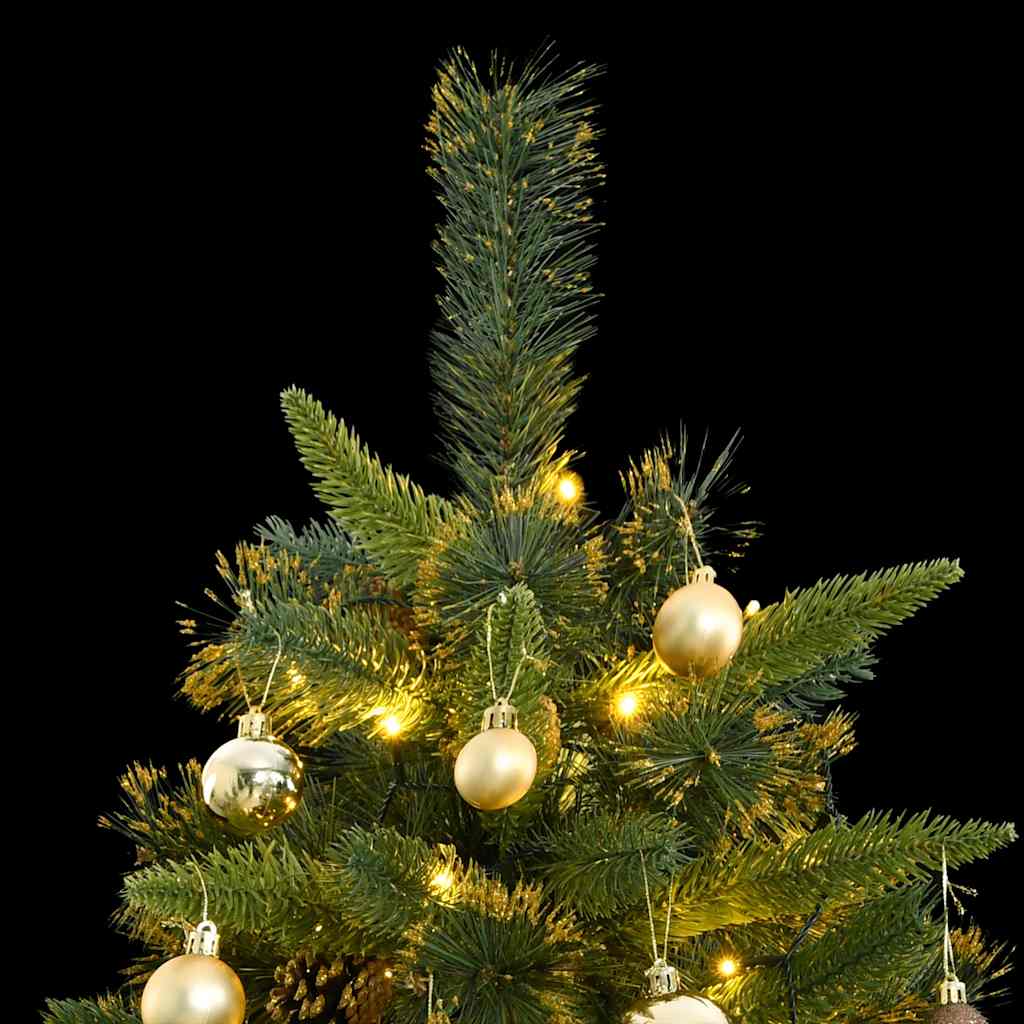 Artificial Hinged Christmas Tree 300 LEDs & Ball Set 94.5"