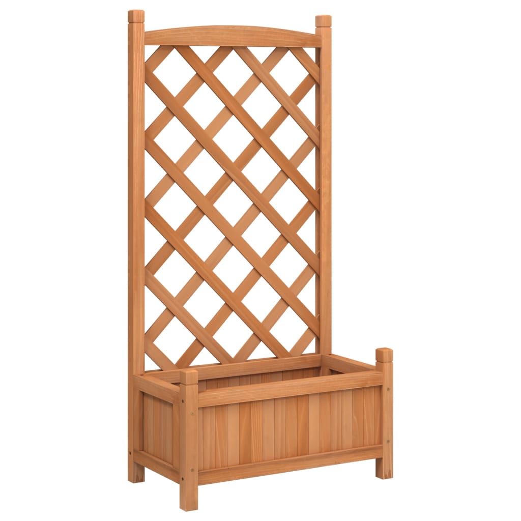 Planter Brown Solid fir wood Medium Planters Planter