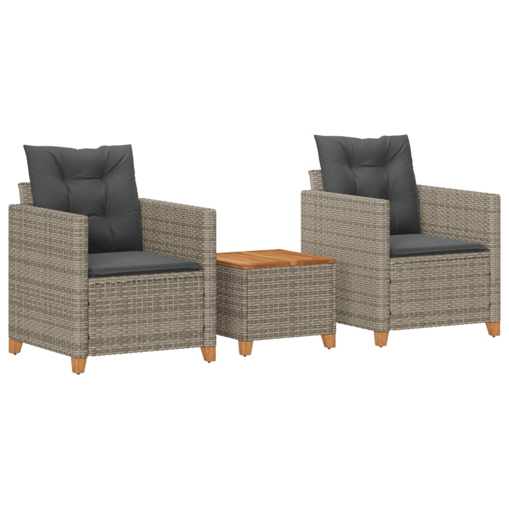 Bistro Set Grey, Dark Grey