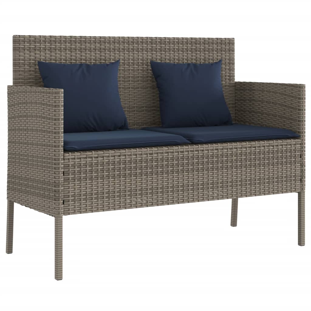 Garden Bench Grey, Navy Blue