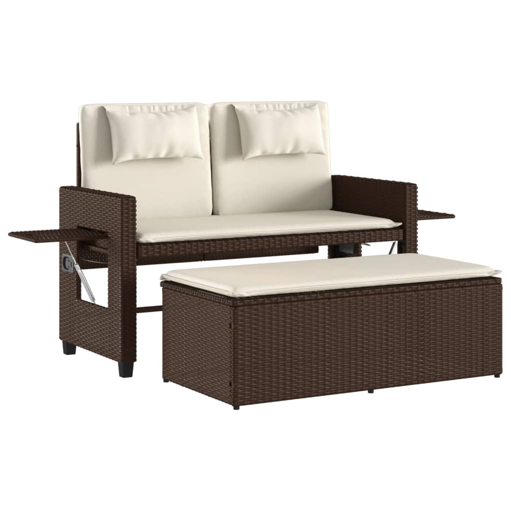 Garden Bench Brown, Cream White