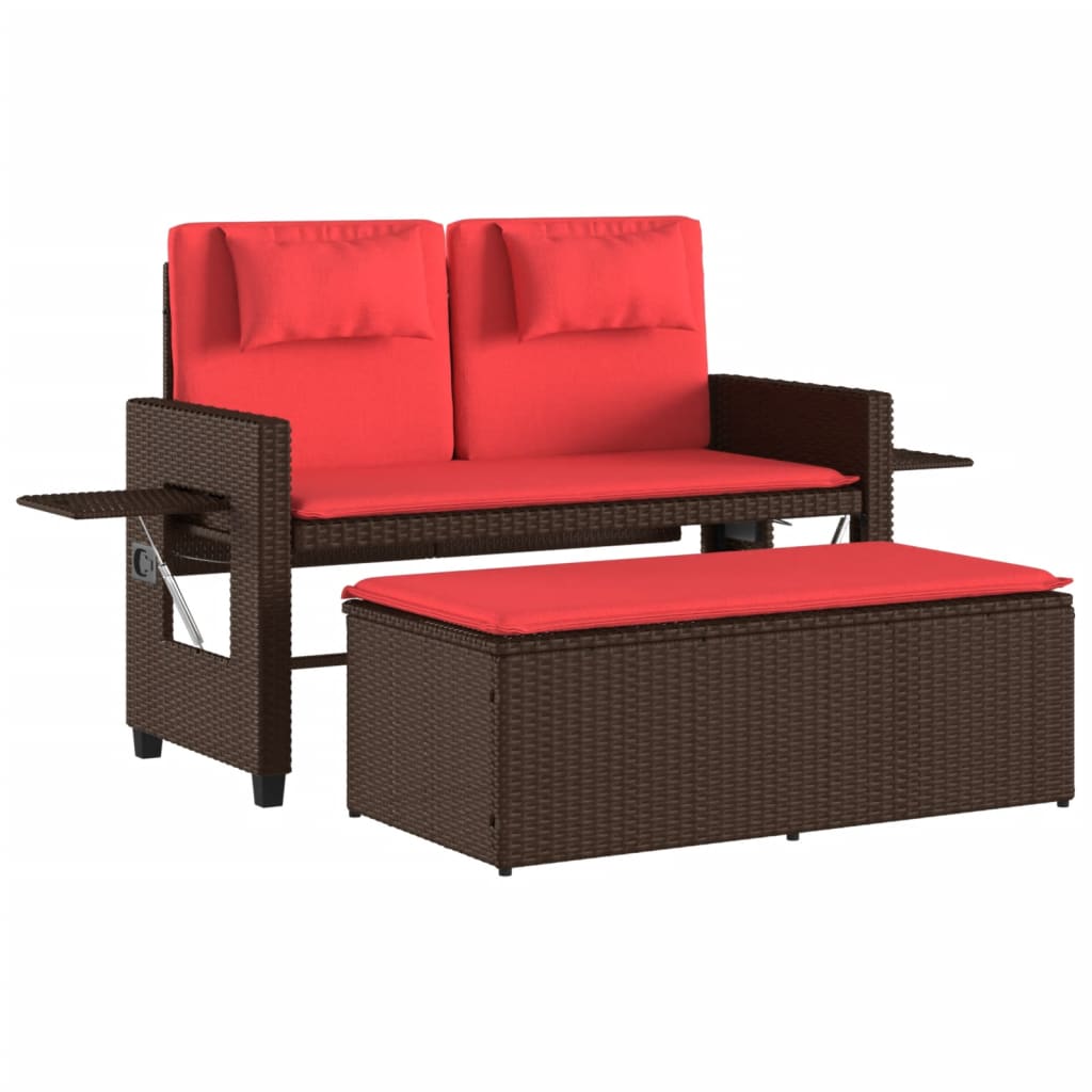 Garden Bench Brown and Red