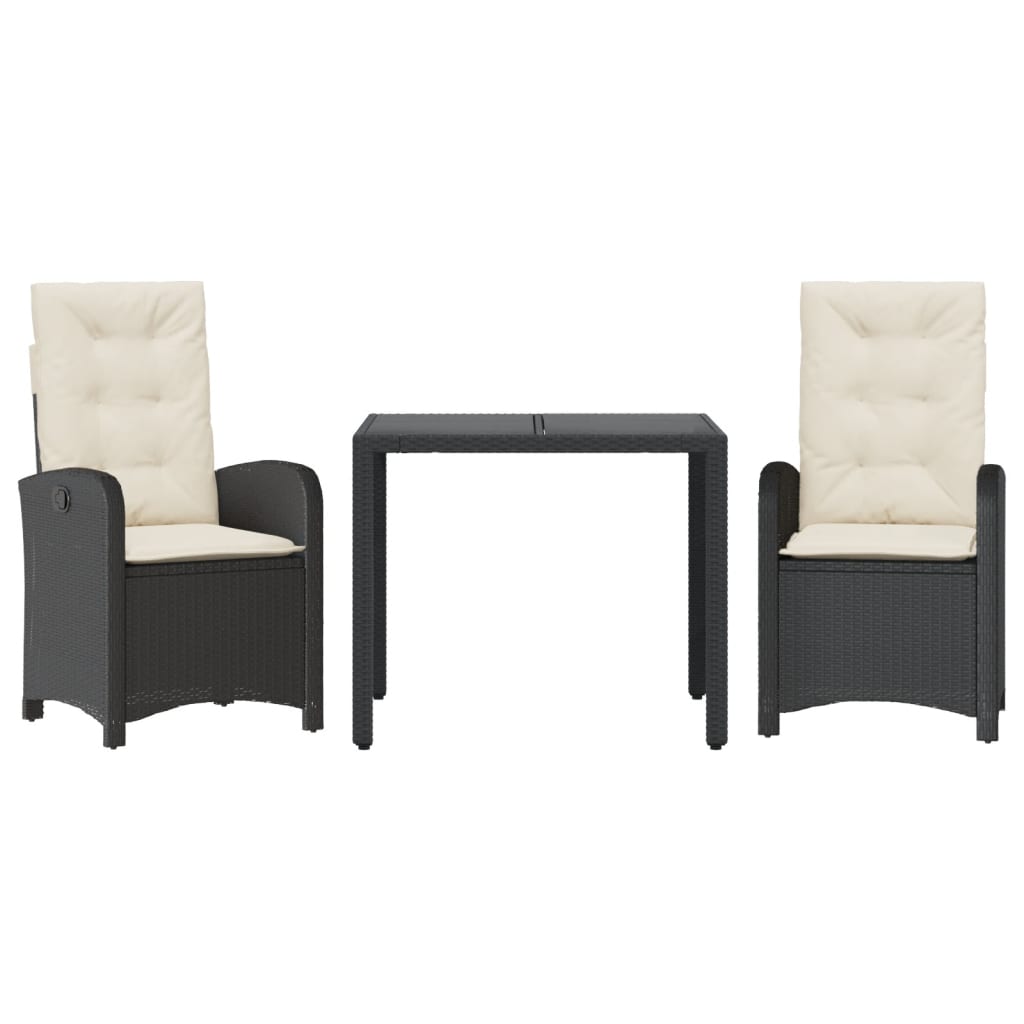 Garden Dining Set Black
