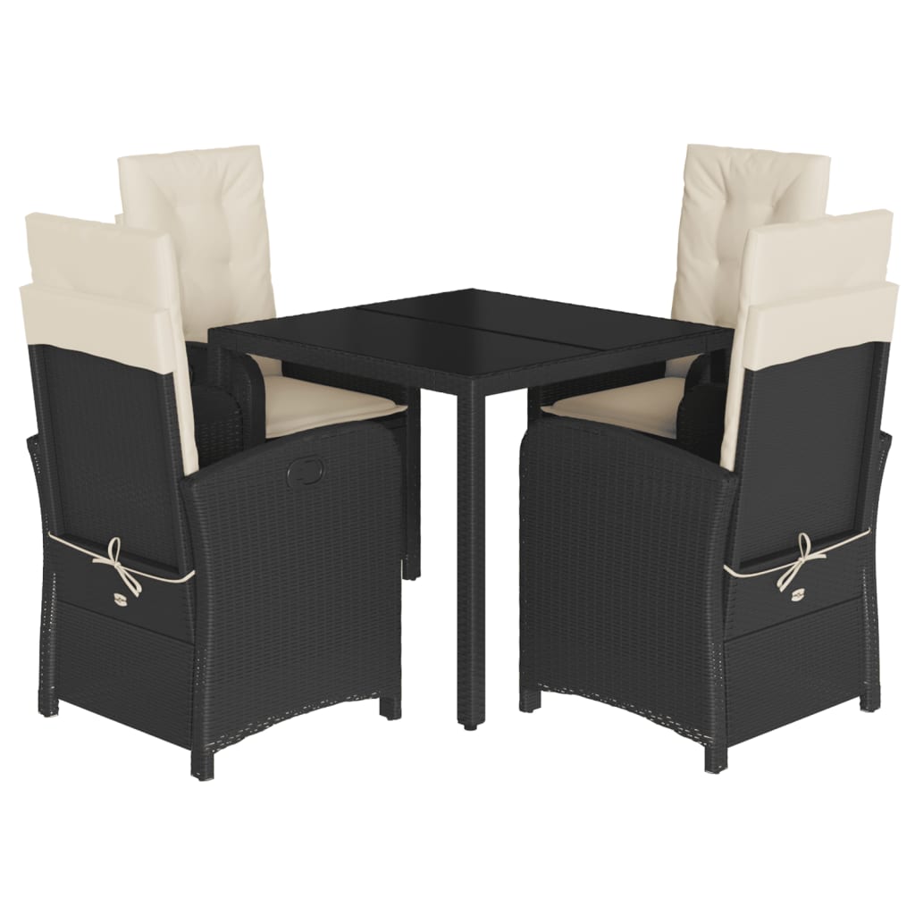 Garden Dining Set Black