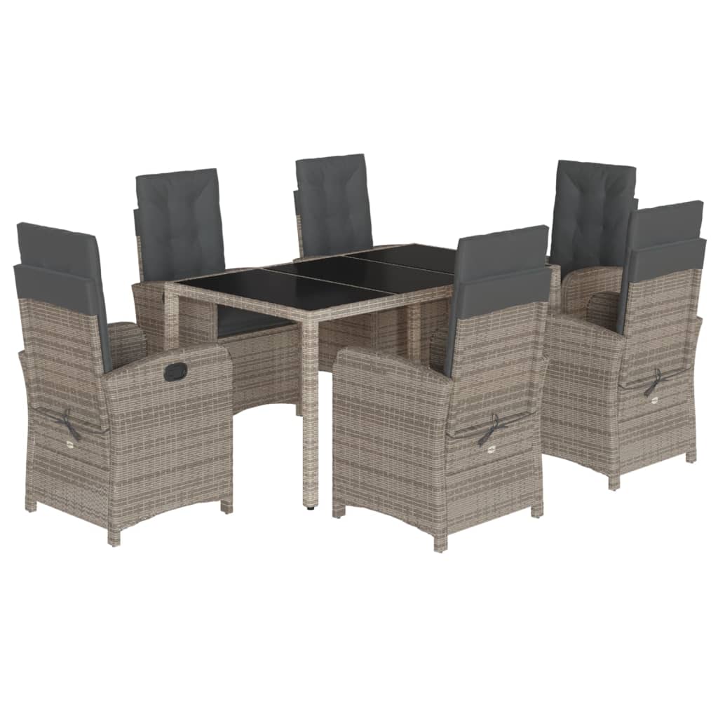 Garden Dining Set Grey, Dark Grey