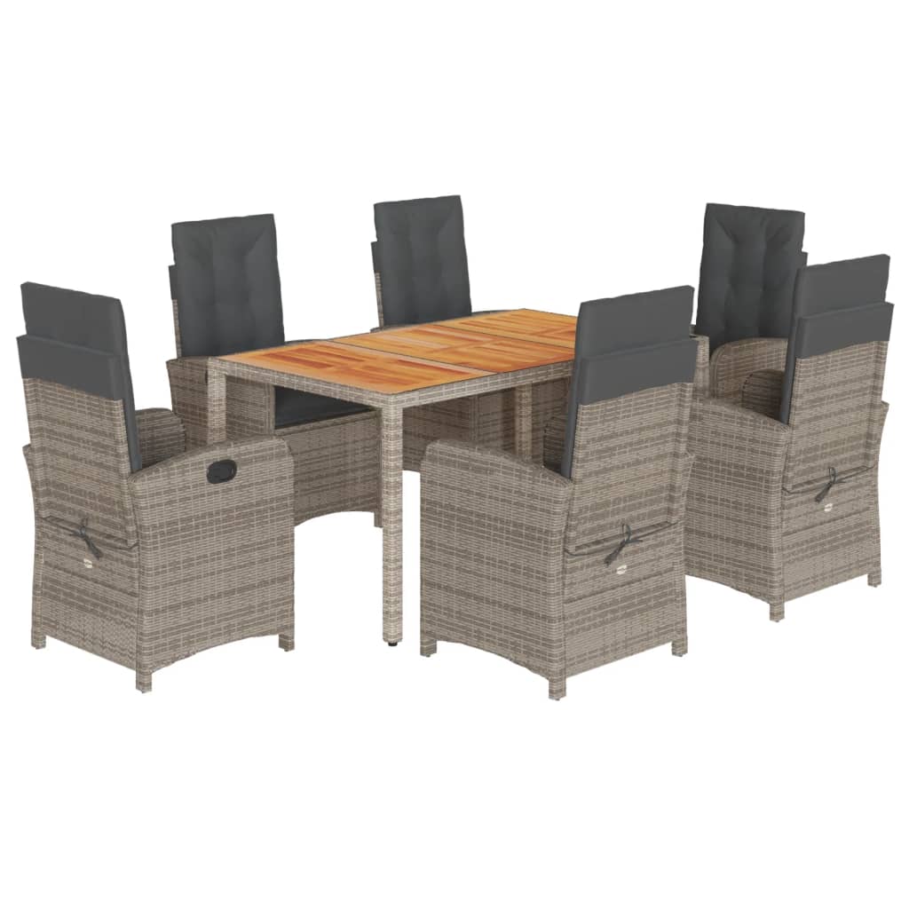 Garden Dining Set Grey