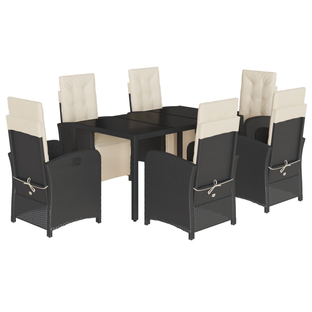 Garden Dining Set Black