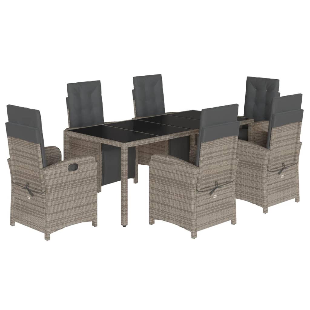Garden Dining Set Grey, Dark Grey