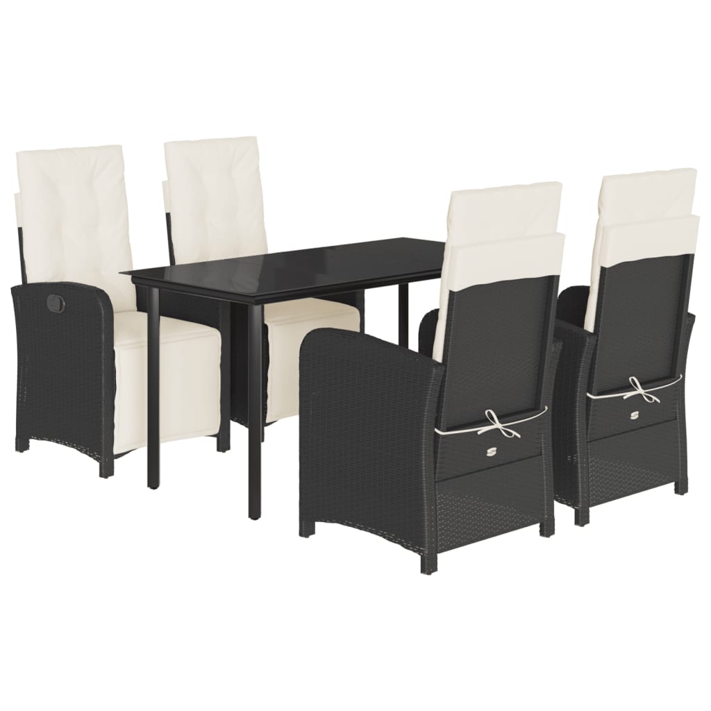 Garden Dining Set Black