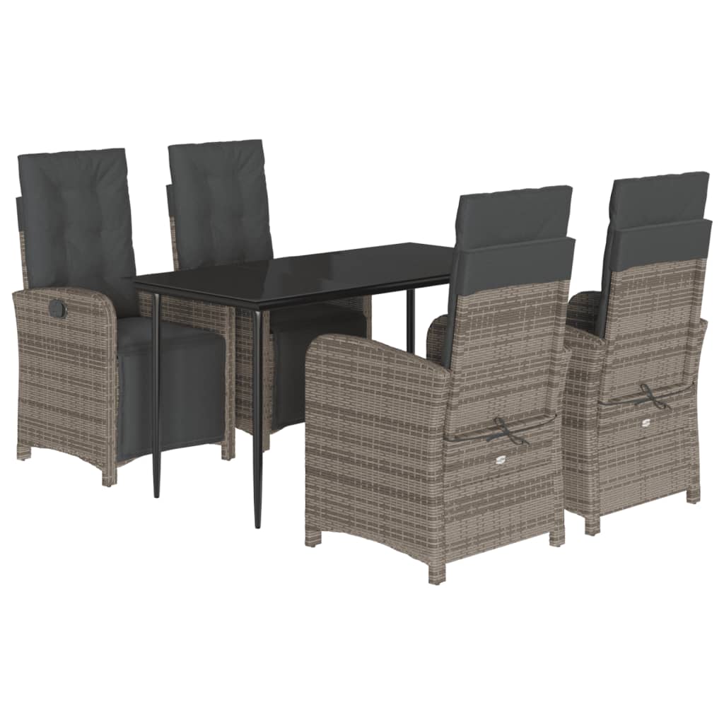 Garden Dining Set Grey, Black, Dark grey