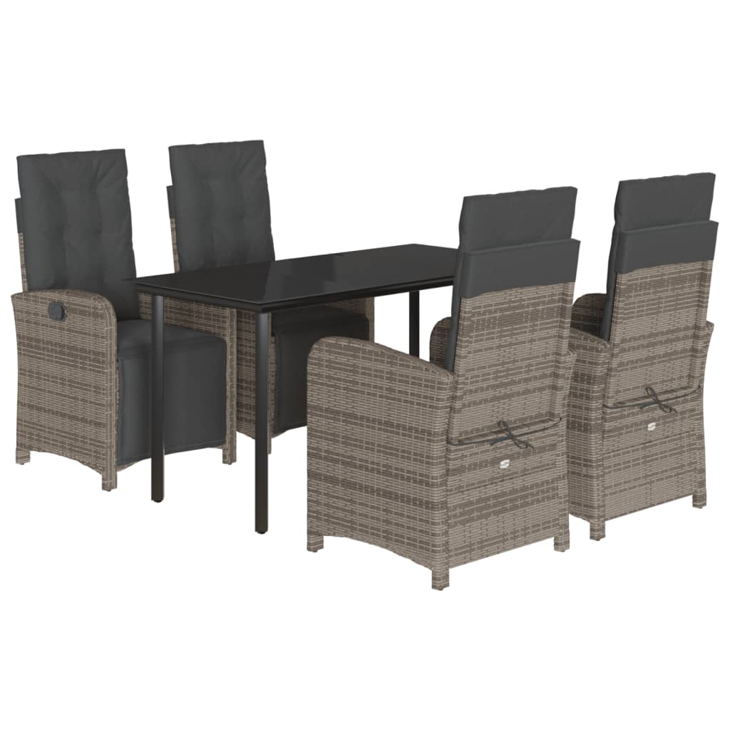 Garden Dining Set Grey, Black, Dark Grey