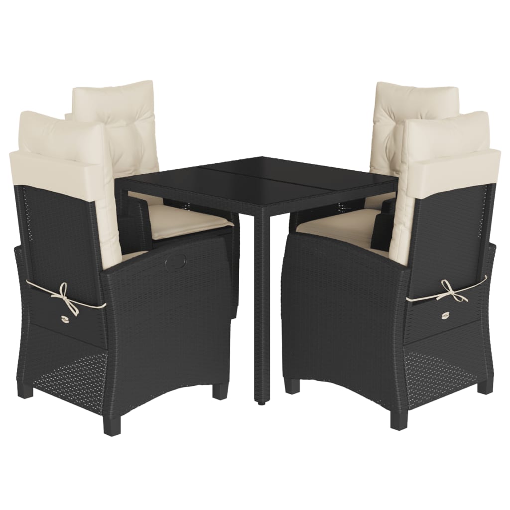 Garden Dining Set Black