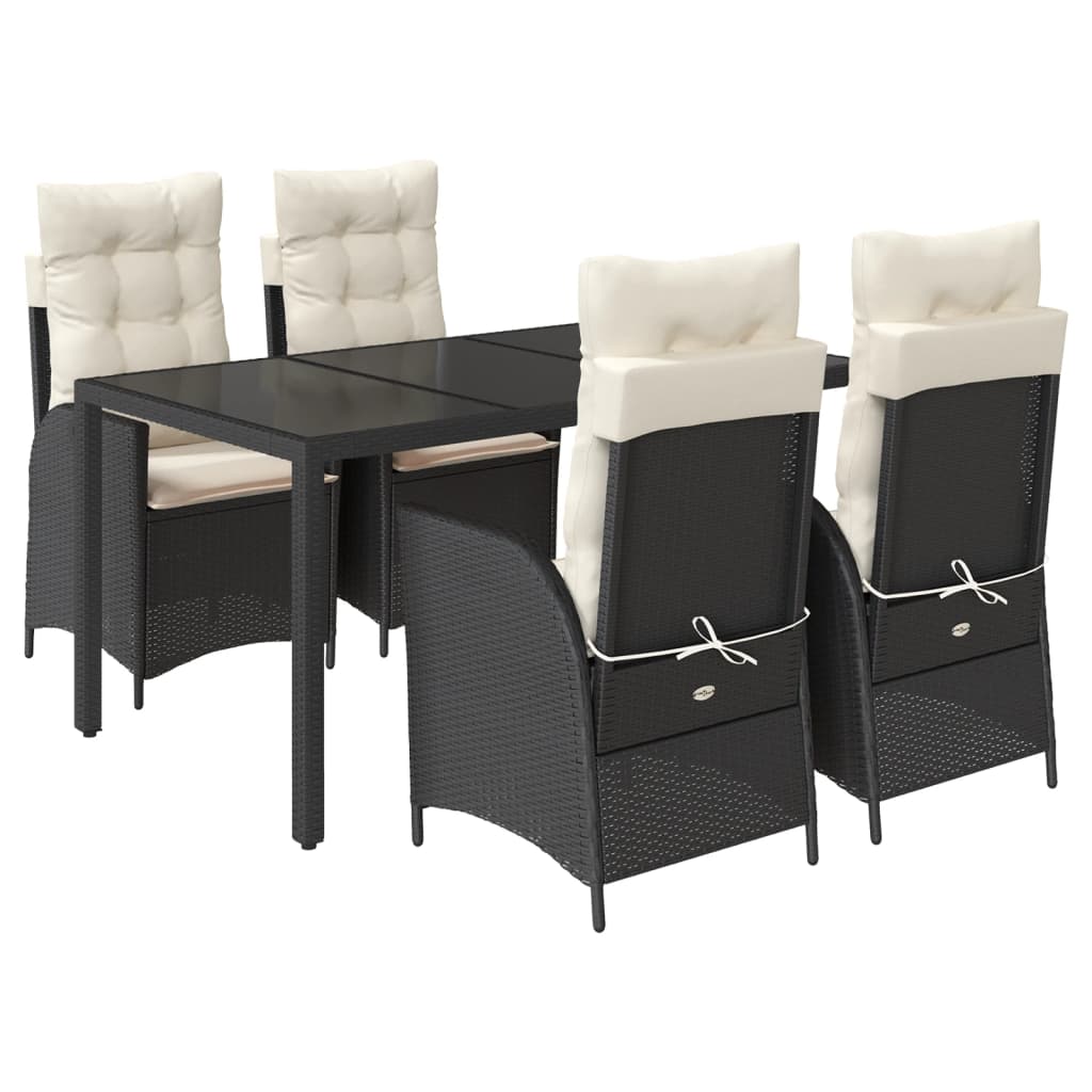 Garden Dining Set Black