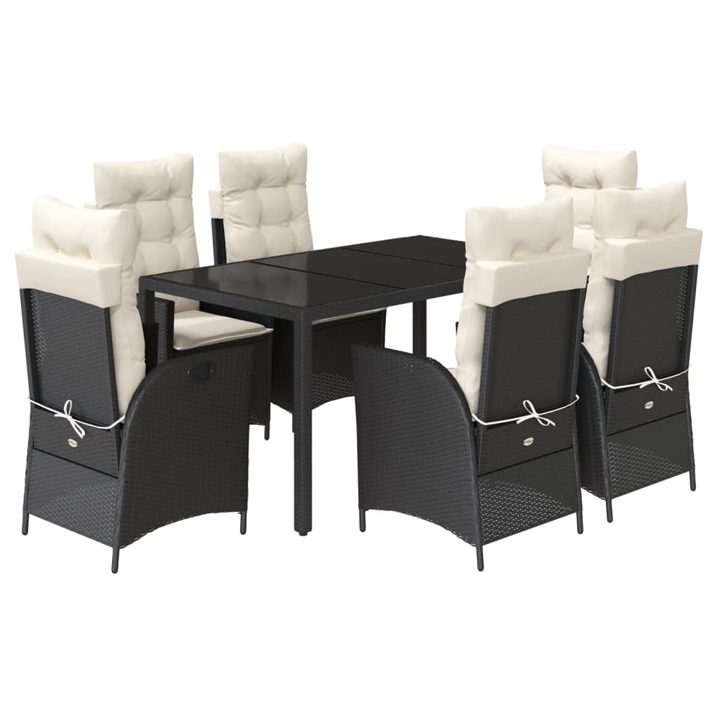 Garden Dining Set Black