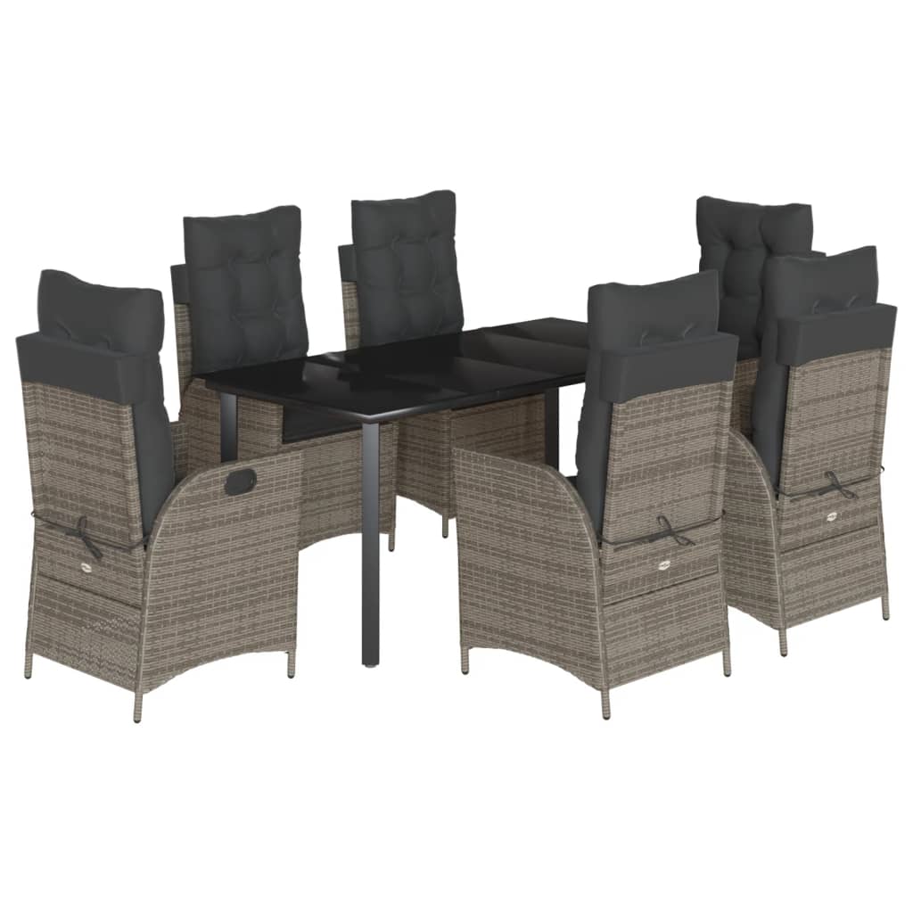 Garden Dining Set Grey, Black, Dark Grey