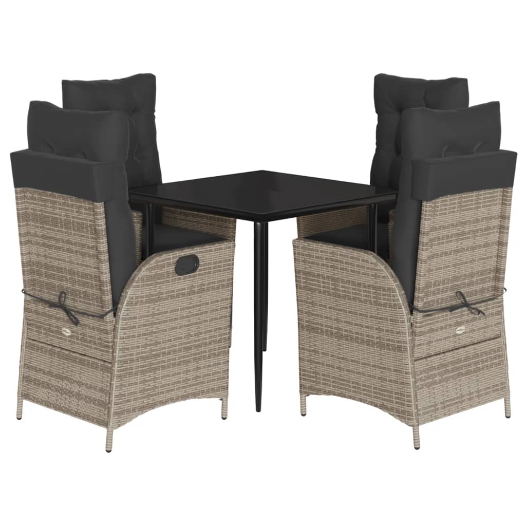 Garden Dining Set Grey, Black, Dark Grey