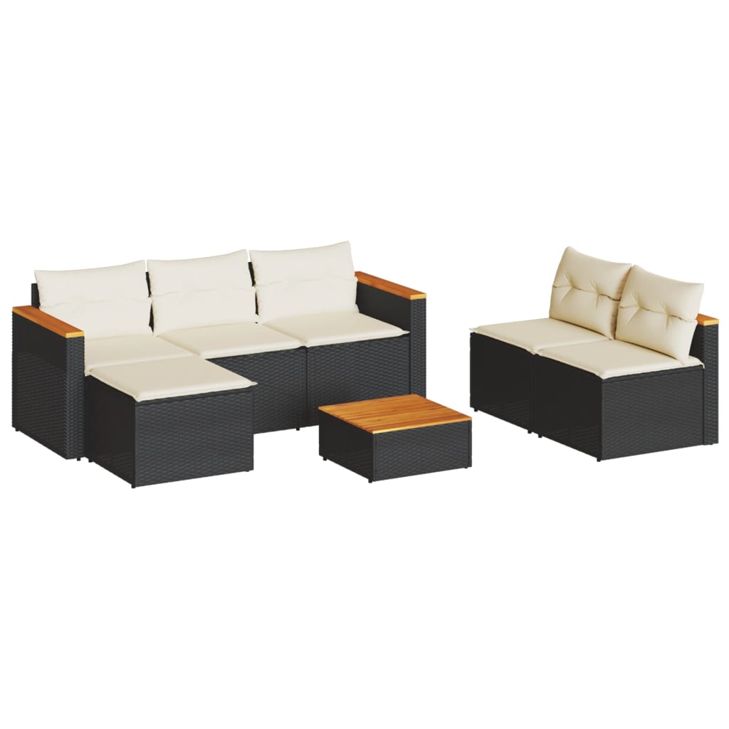 Garden Sofa Set Black, brown, cream white