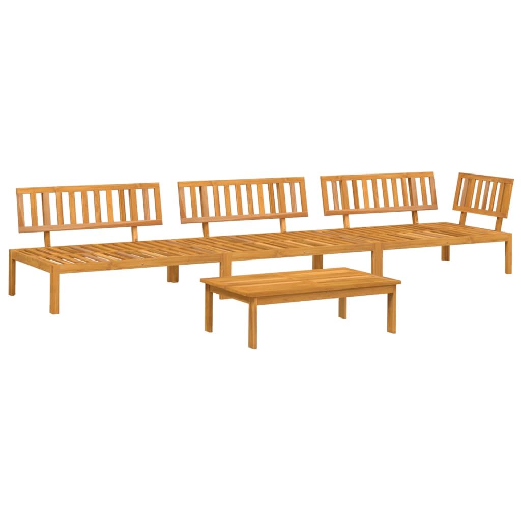 Pallet Sofa Set Natural Wood Solid acacia wood Large Modular