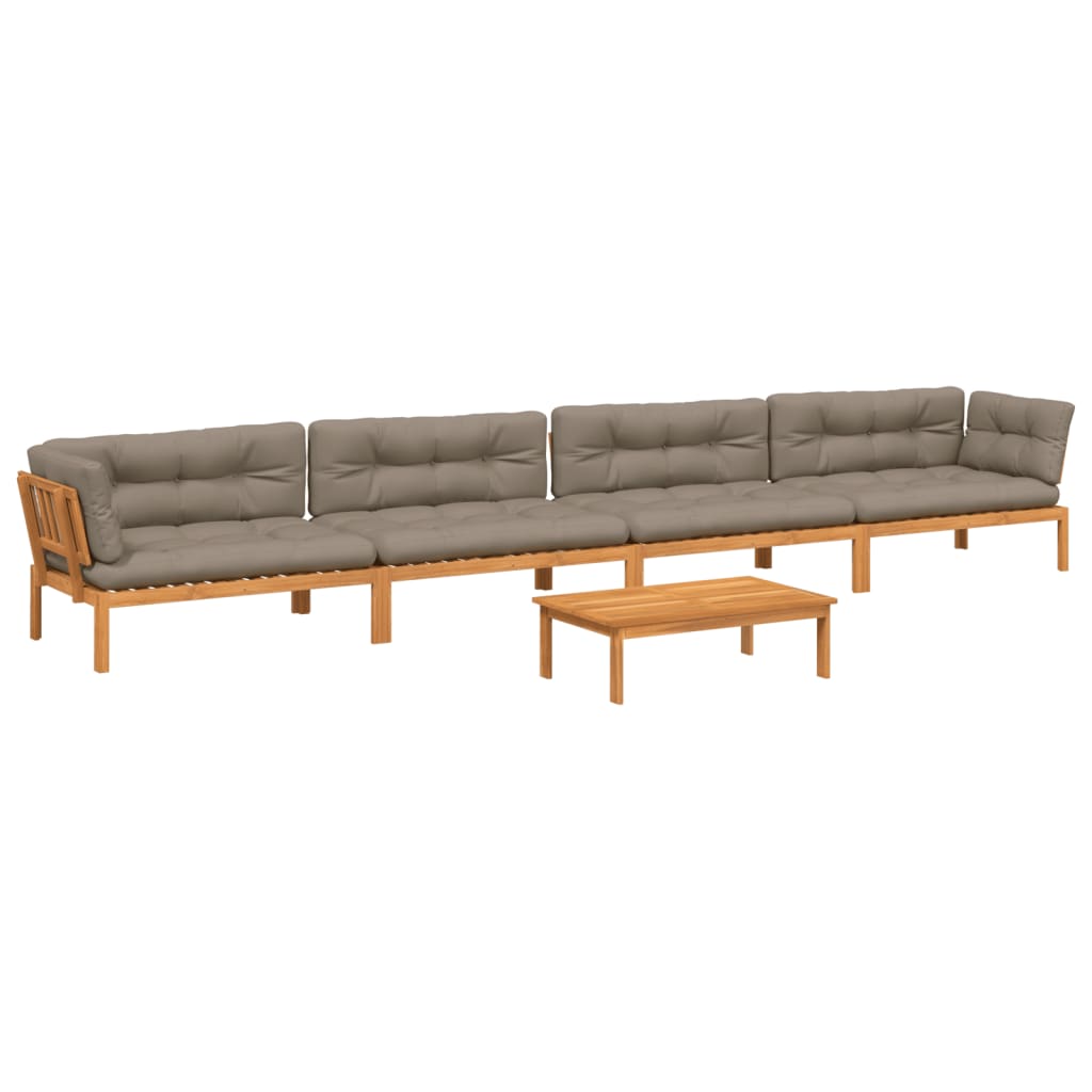 Patio Pallet Sofa Set Natural Wood