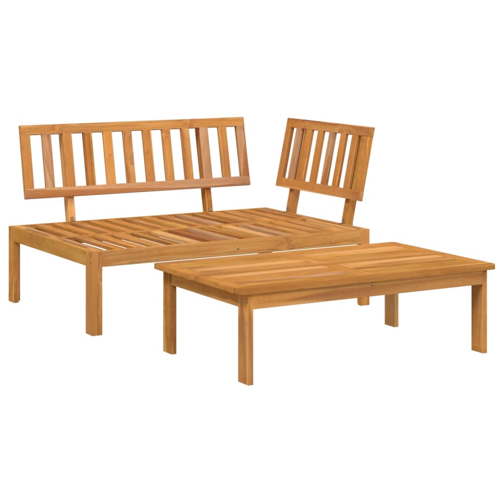 Pallet Sofa Set Natural Wood Solid Acacia wood Medium-sized