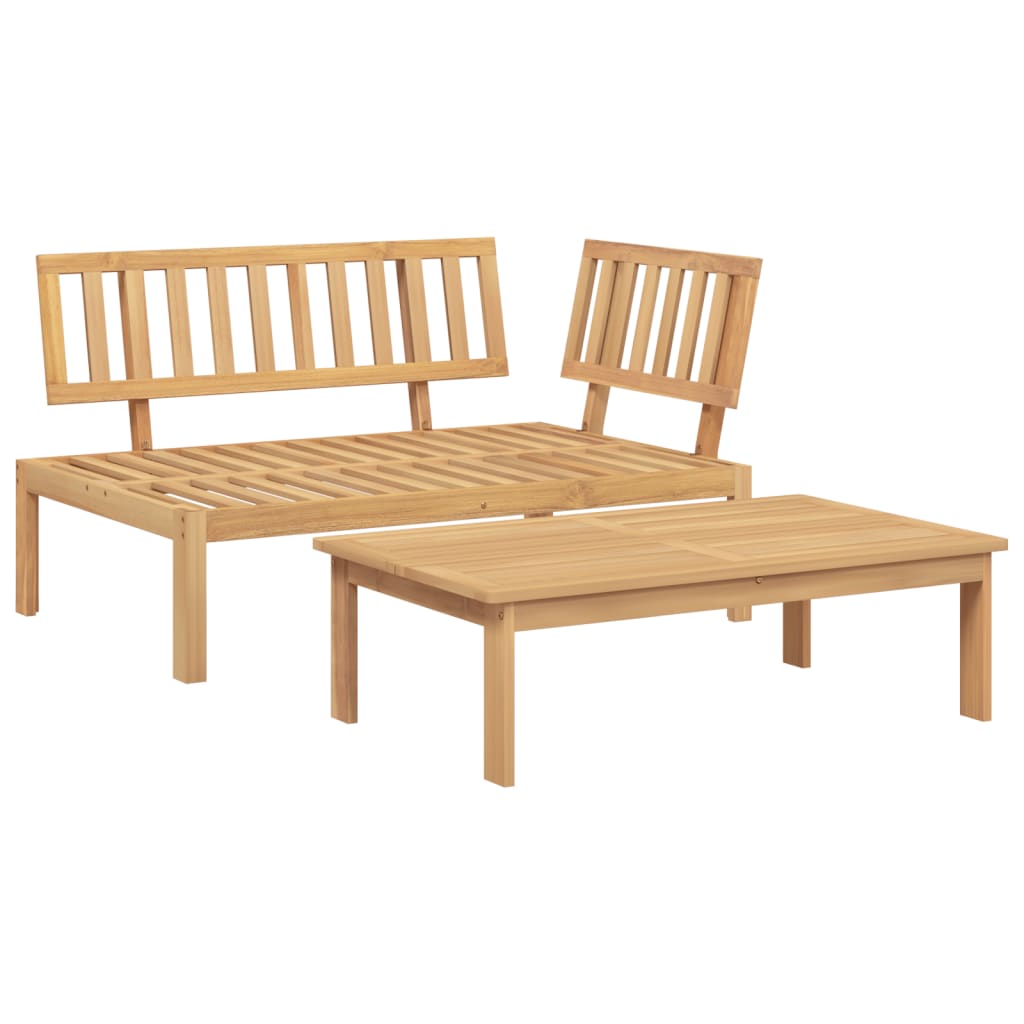 Pallet Sofa Set Natural Wood Solid Acacia Wood 52.4x36.2x27.2 in