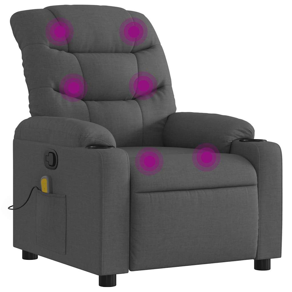 Massage Recliner Chair Dark Grey