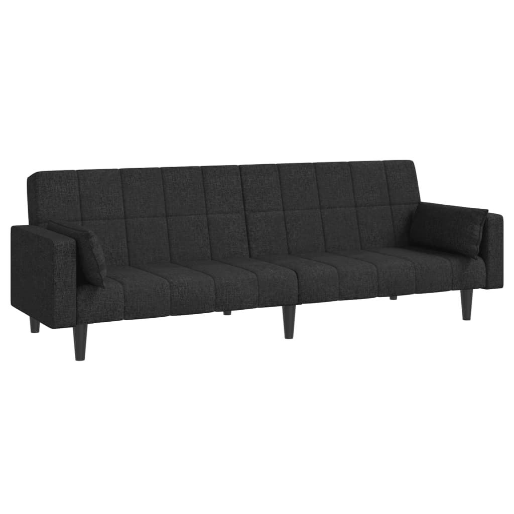 Sofa Bed Black Fabric (100% polyester)