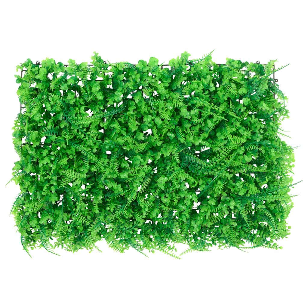 Artificial Fern Leaf Fence Set of 24 Green Polyethylene (PE) L