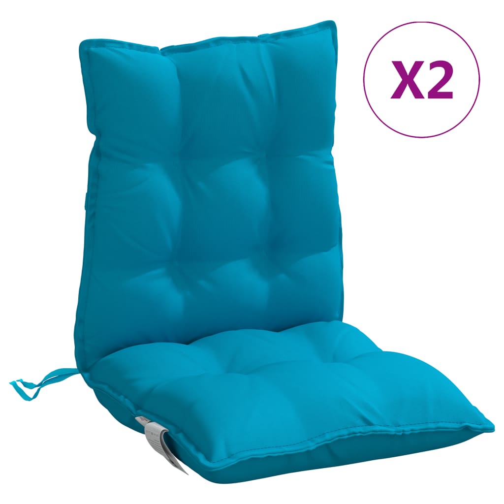 Lowback Chair Cushion Set of 2 Light blue