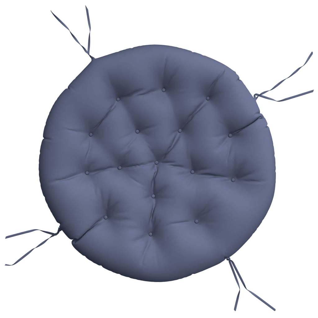 Round Cushion Navy Blue Ø 39.4"x4.3" Oxford Fabric