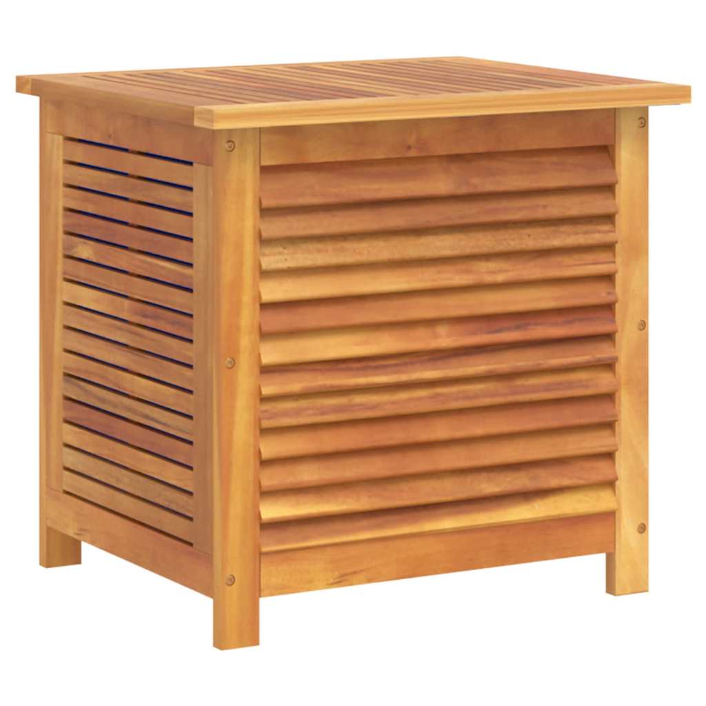 Garden Storage Box Natural Wood Solid Acacia Wood, 100% PE (bag)