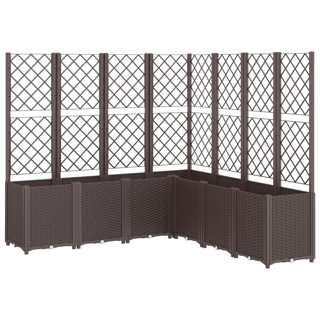 Garden Planter Brown Polypropylene 63 x 63 x 55 in Modular