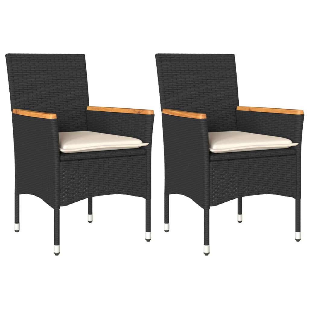 Garden Chair Black, Cream White