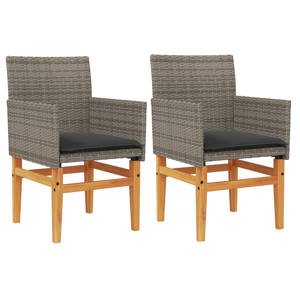 Garden Chair Grey PE rattan Standard UV-resistant materials