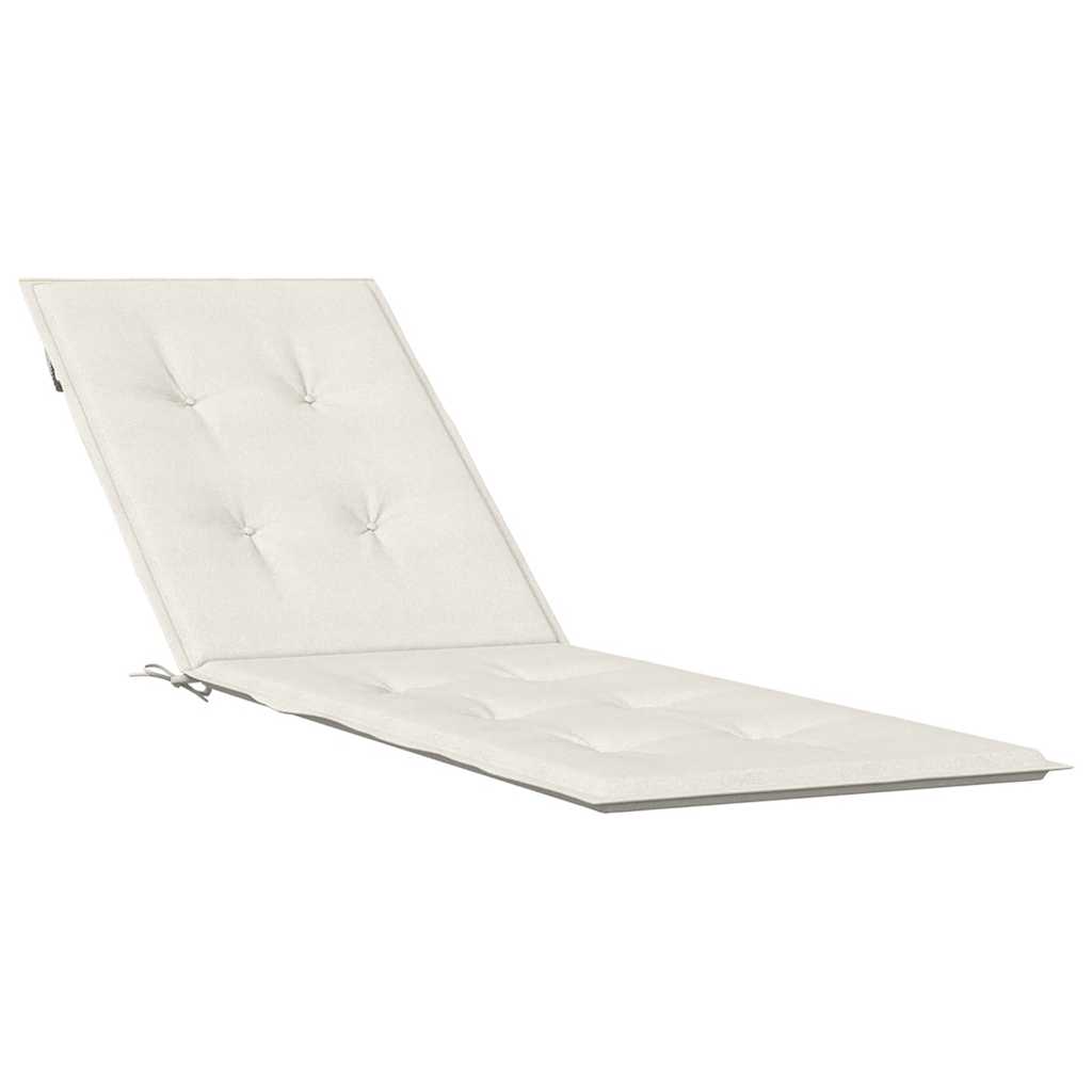 Deck Chair Cushion Melange cream 100% polyester Extra Thin