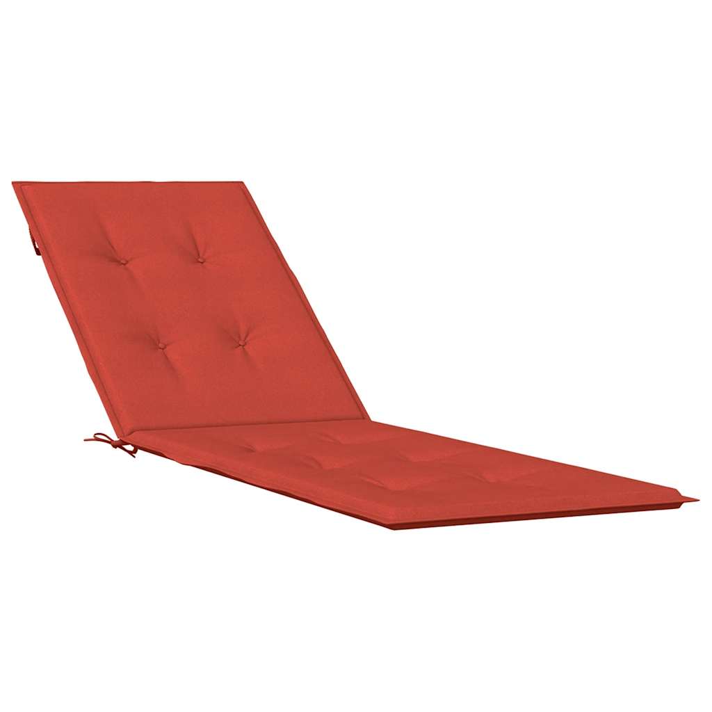Deck Chair Cushion Melange Red Polyester Large Non-slip