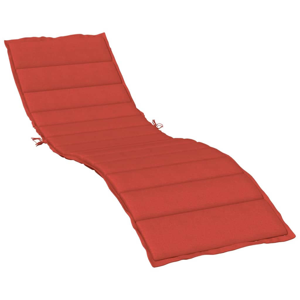 Sun Lounger Cushion Melange Red 100% Polyester 78.7 x 19.7 in