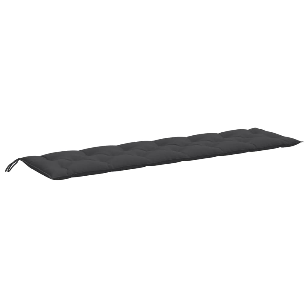 Garden Bench Cushion Melange Anthracite 100% Polyester