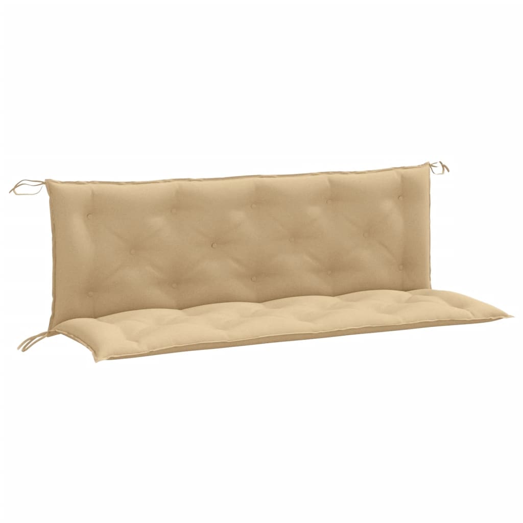 Garden Bench Cushion Melange beige Polyester 59.1 x 19.7 x 2.8 in