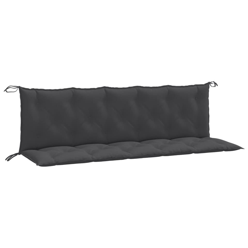 Garden Bench Cushion Melange Anthracite 100% Polyester