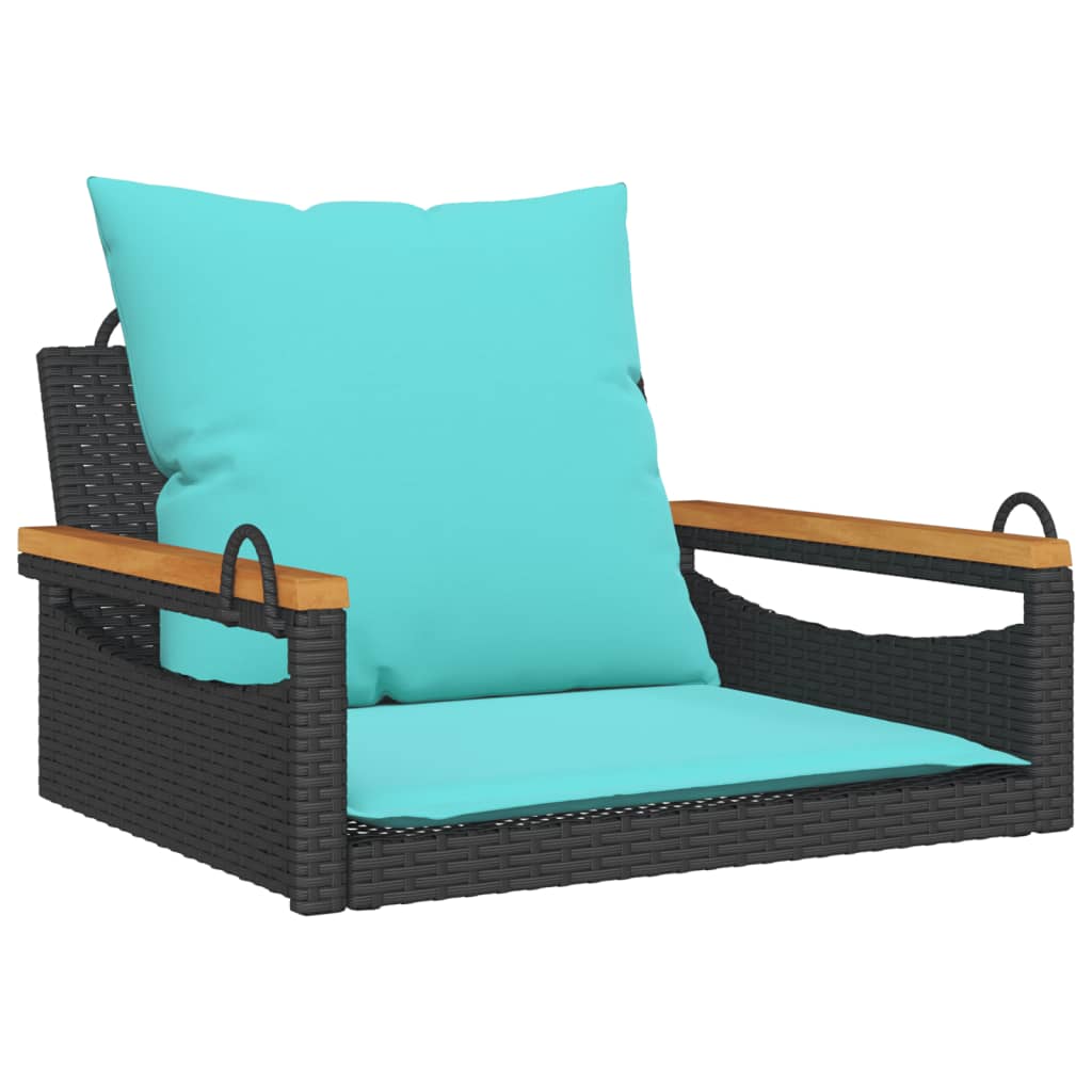 Patio Swing Bench Black